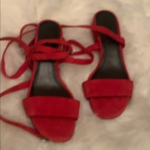 New Alexander Wang strappy Lou Tango Red Sandals